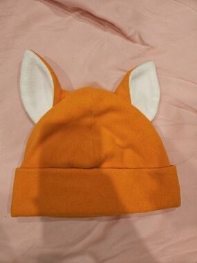 Cute Orange Fox Ear Fleece Beanie